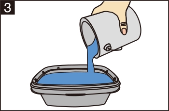 塗料を注ぎます