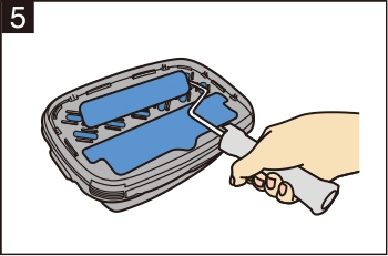 余分な塗料を落とします