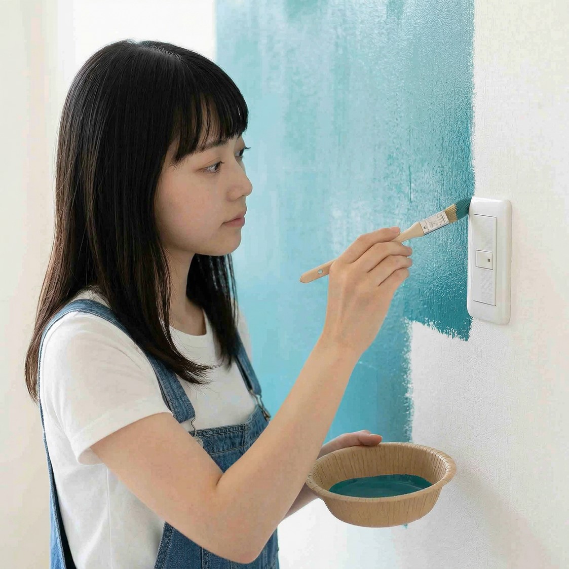 STEP 2: 端をハケで塗る