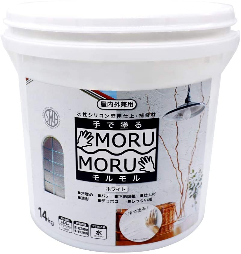 モルモル　ニッペ 手で塗るMORUMORU ホワイト 14kg