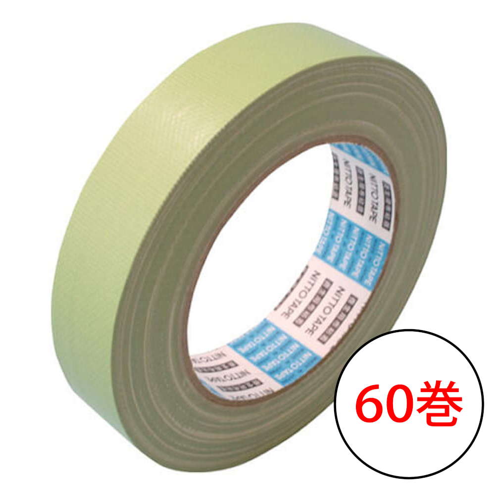 養生 塗装 梱包日東電工 養生用布粘着テープ ニトクロステープ 幅25mm×長さ25m 緑 No.7503 60巻