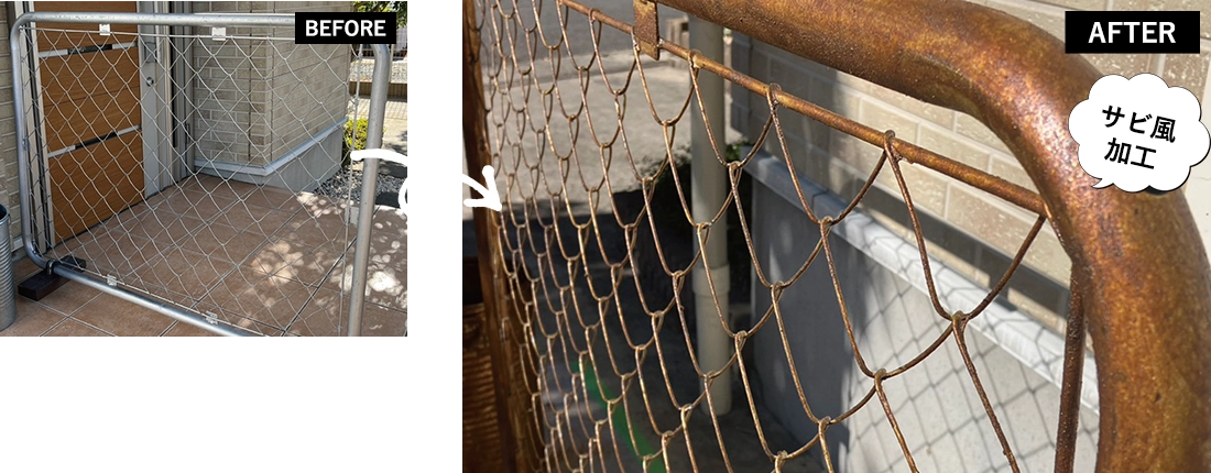 ZAKUZAKUデッキブラウンフェンス